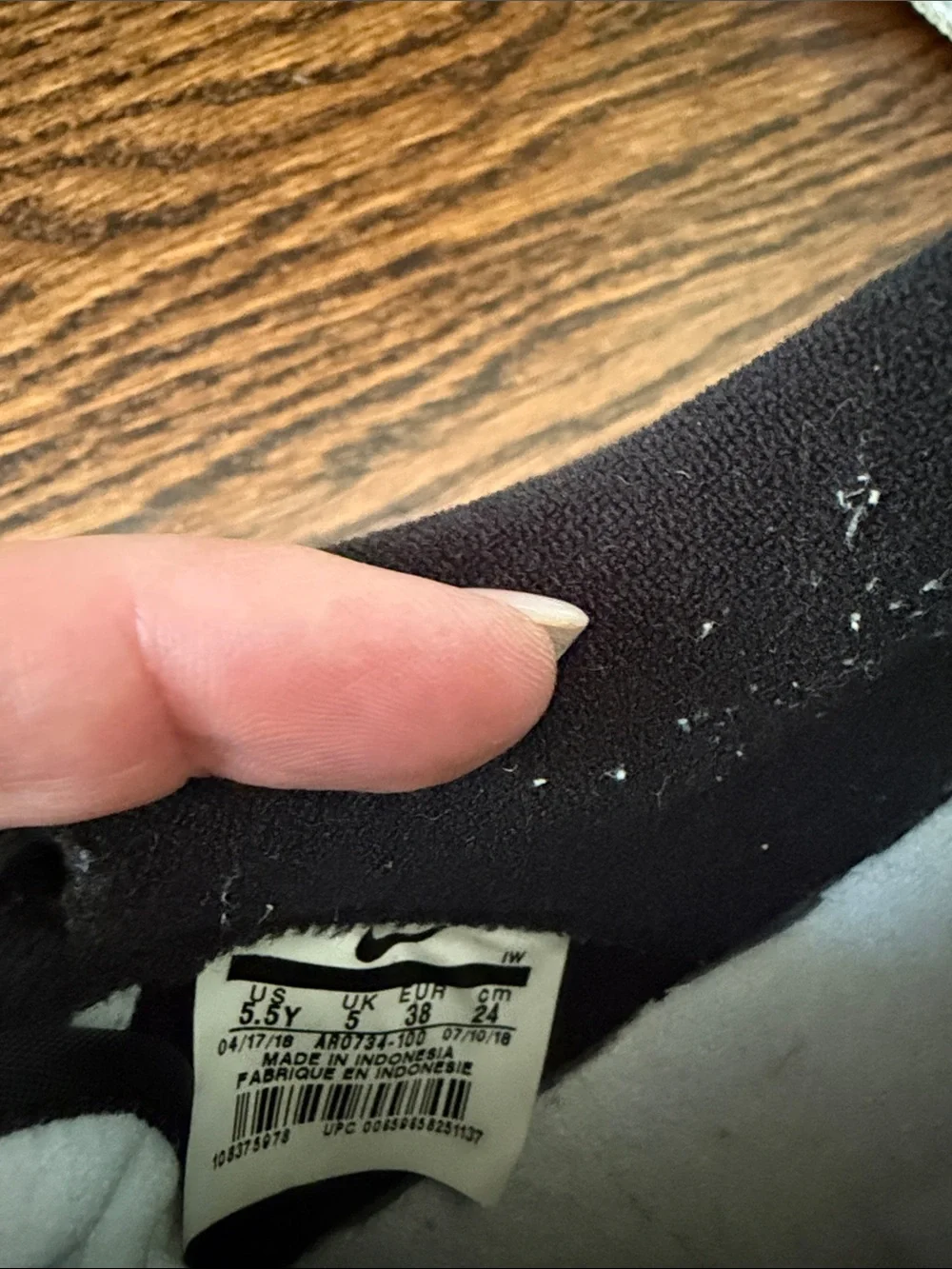 Retro Nike Air Force 1’s Youth White Sneakers with Black Trim and Laces